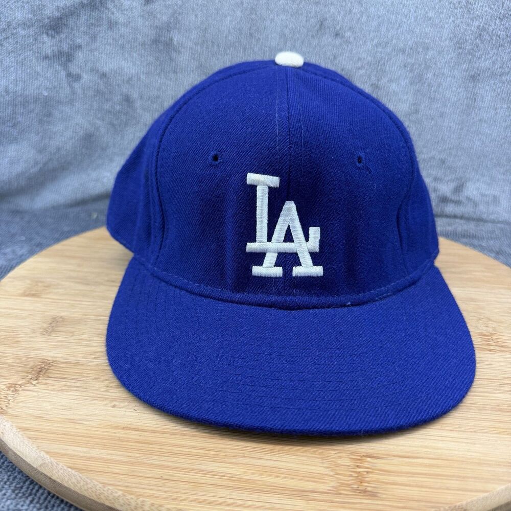 Los Angeles Dodgers Vtg Hat Cap Fitted Mens 6 7/8 Blue MLB New Era USA 80s 90s